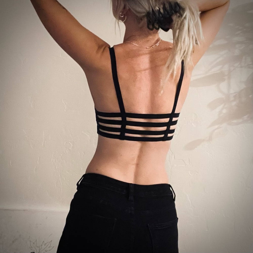 Strappy sports bra